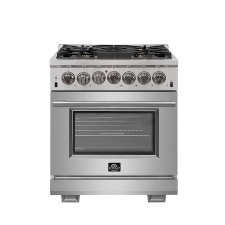 Forno Capriasca Titanium Professional 30In. Freestanding Dual Fuel Range FFSGS6187-30